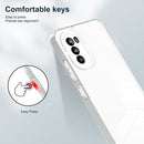 For Motorola Moto G52 3 in 1 Clear TPU Color PC Frame Phone Case(White)