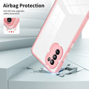For Motorola Moto G52 3 in 1 Clear TPU Color PC Frame Phone Case(Pink)