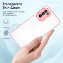 For Motorola Moto G52 3 in 1 Clear TPU Color PC Frame Phone Case(Pink)