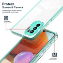 For Motorola Moto G52 3 in 1 Clear TPU Color PC Frame Phone Case(Light Green)