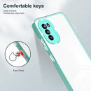 For Motorola Moto G52 3 in 1 Clear TPU Color PC Frame Phone Case(Light Green)