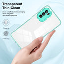 For Motorola Moto G52 3 in 1 Clear TPU Color PC Frame Phone Case(Light Green)