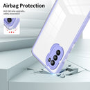For Motorola Moto G52 3 in 1 Clear TPU Color PC Frame Phone Case(Purple)