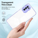 For Motorola Moto G52 3 in 1 Clear TPU Color PC Frame Phone Case(Purple)