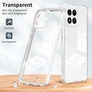For Honor X8 3 in 1 Clear TPU Color PC Frame Phone Case(White)