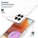 For Honor X8 3 in 1 Clear TPU Color PC Frame Phone Case(White)