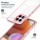 For Honor X8 3 in 1 Clear TPU Color PC Frame Phone Case(Pink)