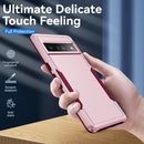 For Google Pixel 7 Pro Pioneer Armor Heavy Duty PC + TPU Phone Case(Pink+Rose Red)