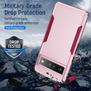 For Google Pixel 7 Pro Pioneer Armor Heavy Duty PC + TPU Phone Case(Pink+Rose Red)