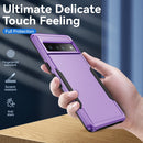 For Google Pixel 7 Pro Pioneer Armor Heavy Duty PC + TPU Phone Case(Purple+Black)