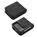 For Samsung Galaxy Z Flip4 Football Texture Leather Phone Case(Black)