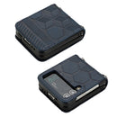 For Samsung Galaxy Z Flip4 Football Texture Leather Phone Case(Dark Blue)