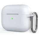 Silicone Thickening Wireless Earphone Protective Case with Hook For AirPods Pro 2(White)