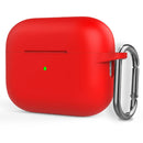 Silicone Thickening Wireless Earphone Protective Case with Hook For AirPods Pro 2(Red)