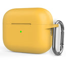 Silicone Thickening Wireless Earphone Protective Case with Hook For AirPods Pro 2(Yellow)
