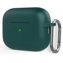 Silicone Thickening Wireless Earphone Protective Case with Hook For AirPods Pro 2(Dark Green)