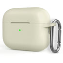 Silicone Thickening Wireless Earphone Protective Case with Hook For AirPods Pro 2(Milky White)