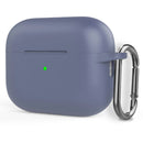 Silicone Thickening Wireless Earphone Protective Case with Hook For AirPods Pro 2(Lavender Purple)