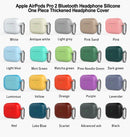 Silicone Thickening Wireless Earphone Protective Case with Hook For AirPods Pro 2(Purple)