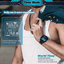 NORTH EDGE CyberTank Stainless Steel Strap Multifunctional Electronic Watch(Black)