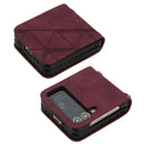 For Samsung Galaxy Z Flip4 3D Embossed Leather Phone Case(Wine Red)