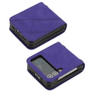 For Samsung Galaxy Z Flip4 3D Embossed Leather Phone Case(Purple)
