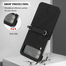 For Samsung Galaxy Z Flip4 3D Embossed Leather Phone Case(Black)