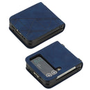 For Samsung Galaxy Z Flip4 3D Embossed Leather Phone Case(Blue)