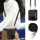 For Samsung Galaxy Z Flip4 Crossbody Football Texture Leather Phone Case(Black)