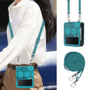 For Samsung Galaxy Z Flip4 Crossbody Football Texture Leather Phone Case(Light Blue)