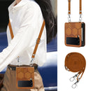 For Samsung Galaxy Z Flip4 Crossbody Football Texture Leather Phone Case(Khaki)