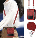 For Samsung Galaxy Z Flip4 Crossbody Football Texture Leather Phone Case(Red)