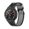 For Amazfit T-Rex / T-Rex Pro / Ares 3-Row Holes Two-color Silicone Watch Band(Black Grey)