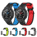 For Amazfit T-Rex / T-Rex Pro / Ares 3-Row Holes Two-color Silicone Watch Band(Black Red)