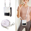 For Samsung Galaxy Z Flip4 Crossbody Marble Pattern Leather Phone Case(White Purple LS006)