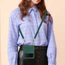For Samsung Galaxy Z Flip4 Crossbody 3D Embossed Leather Phone Case(Dark Green)