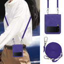 For Samsung Galaxy Z Flip4 Crossbody 3D Embossed Leather Phone Case(Purple)