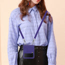 For Samsung Galaxy Z Flip4 Crossbody 3D Embossed Leather Phone Case(Purple)