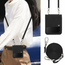 For Samsung Galaxy Z Flip4 Crossbody 3D Embossed Leather Phone Case(Black)