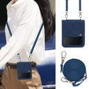 For Samsung Galaxy Z Flip4 Crossbody 3D Embossed Leather Phone Case(Blue)
