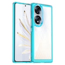 For Honor 70 5G Colorful Series Acrylic + TPU Phone Case(Transparent Blue)