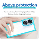 For Honor 70 5G Colorful Series Acrylic + TPU Phone Case(Transparent Blue)