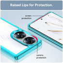 For Honor 70 5G Colorful Series Acrylic + TPU Phone Case(Transparent Blue)
