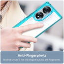 For Honor 70 5G Colorful Series Acrylic + TPU Phone Case(Transparent Blue)