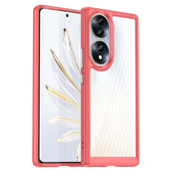 For Honor 70 5G Colorful Series Acrylic + TPU Phone Case(Red)