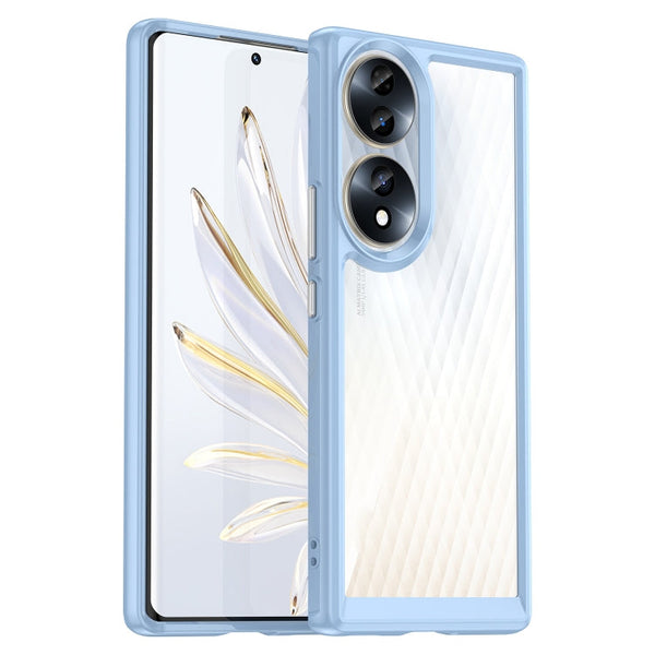 For Honor 70 5G Colorful Series Acrylic + TPU Phone Case(Blue)