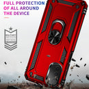 For Motorola Moto E32 4G Shockproof TPU + PC Phone Case with 360 Degree Rotating Holder(Red)