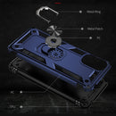 For Motorola Moto E32 4G Shockproof TPU + PC Phone Case with 360 Degree Rotating Holder(Blue)