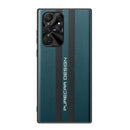 For Samsung Galaxy S22 Ultra 5G Carbon Fiber Texture Plain Leather Phone Case(Dark Green)