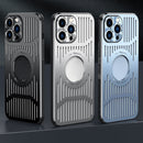 For iPhone 14 Pro Aluminum Alloy Magsafe Magnetic Cooling Phone Case(Black)